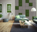 Jangal Modular Wall mospanel 52 x 52 cm - Dark Green